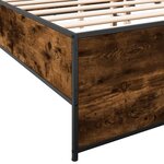vidaXL Cadre de lit sans matelas chêne fumé 120x190 cm