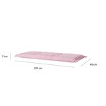 Madison Coussin de banc Panama 120x48 cm Rose pâle