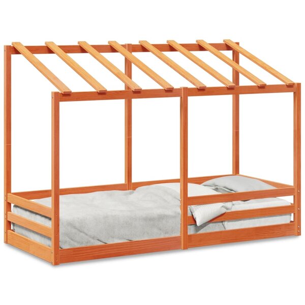 vidaXL Lit pour enfants sans matelas cire marron 75x190 cm pin massif