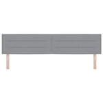 vidaXL Tête de lit Hauteur réglable Manuel Gris clair 200 cm tissu