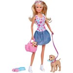 Simba Toys 105733310 - Steffi Love Poupée mannequin Promenade chien