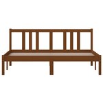 vidaXL Cadre de lit Marron miel Bois massif 150x200 cm Très grand