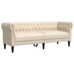 vidaXL Ensemble de canapés 2 Pièces crème tissu