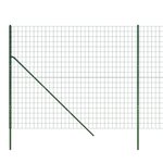 vidaXL Clôture en treillis métallique vert 2 2x25 m acier galvanisé