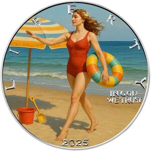 Pièce de monnaie en Argent 1 Dollar g 31.1 (1 oz) Millésime 2025 SHORES OF LIBERTY