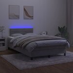 vidaXL Sommier à lattes de lit avec matelas LED Gris clair 120x200 cm