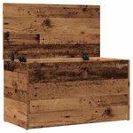 vidaXL Coffre de rangement vieux bois 84x42x46 cm bois d'ingénierie