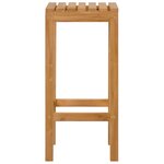 vidaXL Tabouret de bar 4 Pièces Naturel Bois de teck massif