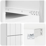 vidaXL Cabinet de chevet mural Blanc brillant 33 x 34 5 x 43 cm