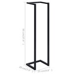 vidaXL Porte-serviette Noir 25x20x95 cm Fer