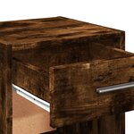 vidaXL Tables de chevet 2 Pièces chêne fumé 35x34x65 cm bois ingénierie