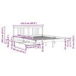 vidaXL Cadre de lit sans matelas 120x200 cm bois de pin massif