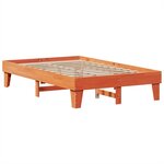 vidaXL Cadre de lit sans matelas cire marron 120x190cm bois pin massif