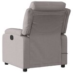 vidaXL Fauteuil de massage inclinable Taupe Tissu