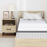 vidaXL Matelas Blanc et Gris 70 x 200 cm Printemps Bonell