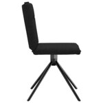 vidaXL Chaises à manger lot de 4 noir tissu