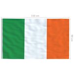 vidaXL Drapeau Irlande 90x150 cm