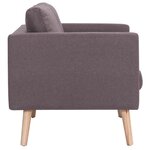 vidaXL Canapé à 3 places Tissu Taupe