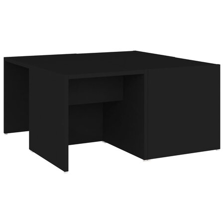 vidaXL Tables basses 4 Pièces Noir 33x33x33 cm Aggloméré