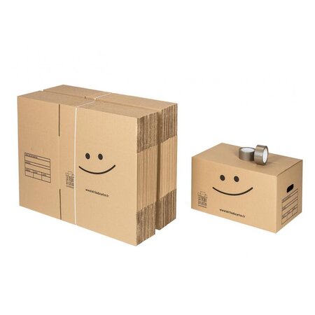 Pack 40 cartons standard avec poignées + 2 adhésifs offerts