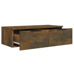 vidaXL Armoires murales 2 Pièces Chêne fumé 68x30x20 cm Bois d'ingénierie