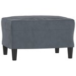 vidaXL Ensemble de canapés 3 Pièces gris foncé velours