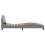 vidaXL Cadre de lit avec tête de lit Gris clair 90x200 cm Tissu