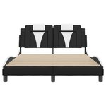 vidaXL Cadre de lit Viana avec LED sans matelas noir et blanc 140x200 cm