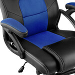 Tectake Chaise gamer MIKE - noir/bleu