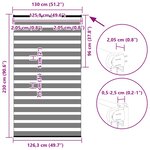 vidaXL Store zèbre marron sable largeur du tissu 125 9cm polyester