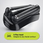 Braun series 3 310bt rasoir électrique homme -  3 lames flexibles qui s'adaptent aux contours de votre visage