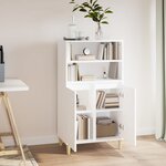 vidaXL Buffet haut Blanc 60x36x110 cm Bois d'ingénierie