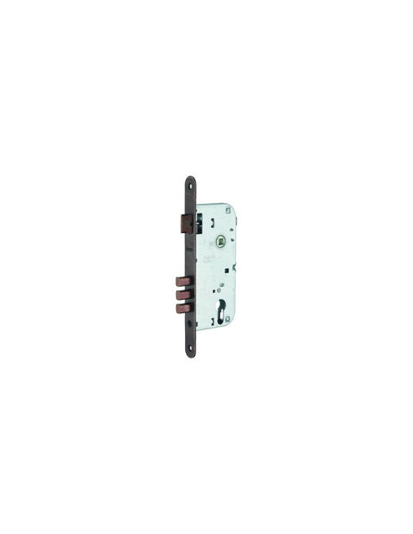 THIRARD - Boitier de serrure encastrable à cylindre pour porte d'entrée  axe 50mm  entraxe 85mm  bouts ronds  chrome