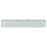 vidaXL Lit surélevé de jardin 320x80x44 cm Acier galvanisé Argenté