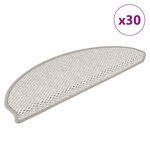vidaXL Tapis d'escalier autocollants 30 Pièces 65x21x4 cm platine