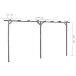 vidaXL Pergola de jardin Gris 400x40x205 cm Bois de pin imprégné