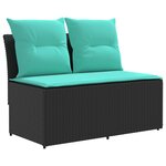 vidaXL 2 Pièce Canapé du milieu de jardin avec table relevable