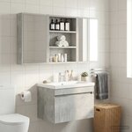 vidaXL Armoire murale de salle de bain Gris Béton 40 x 10 x 50 cm