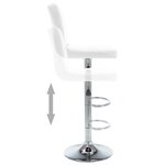 vidaXL Tabourets de bar lot de 2 blanc similicuir