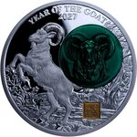 Monnaie YEAR OF THE GOAT 2 Oz Argent 25 Francs Burundi 2027