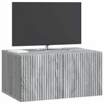 vidaXL Meuble TV mural Sonoma gris 59 5 x 41 x 30 cm Bois d'ingénierie