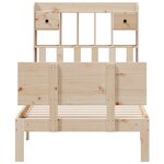 vidaXL Lit bibliothèque sans matelas 100x200 cm bois massif de pin