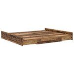 vidaXL Cadre de lit avec rangement Bois Ancien 200 x 200 cm