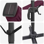 vidaXL Parasol Roma Rouge 286 x 285 x 270 cm Aluminium  Polyester