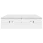 VidaXL Cadre de lit ottoman avec matelas blanc 160x200 cm similicuir