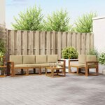 vidaXL Ensemble de canapés d'extérieur 7 pc Naturel et Beige