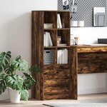 vidaXL Haut Armoire Chêne fumé 45 5 x 34 x 127 cm Bois d'ingénierie