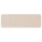 Tapis d'escalier vidaXL avec support en latex Crème 25x60 cm