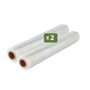 Pack And Move - Lot 2 Rouleaux Film Étirable - 300 M - Transparent - Film Déménagement Film Emballage Film Palette Film Protection
