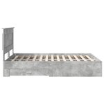 vidaXL Cadre de lit avec tiroir avec tête de lit Bois d'ingénierie